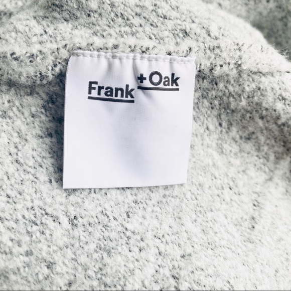 Frank+ Oak- Grey cowl neck cozy sweater, grey S - Picture 7 of 7